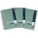 Cambridge Jotter, A5 Notebook, Wirebound, Lined, 200 Page, Pack Of 3, Green