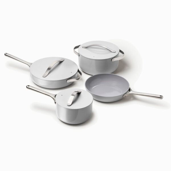 Caraway Ceramic Non-Stick Cookware & Storage Set - Gray - Image 2